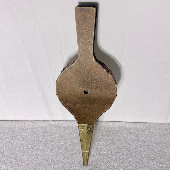 Vintage Antique Brass W Leather & Wood Decorative Bellows - Picture 4 of 14